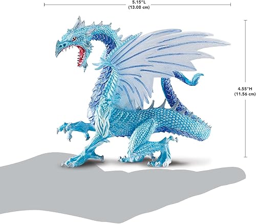 Miniatura 3 de Safari Ltd. Figura de dragón de hielo – Figura detallada de 6 pulgadas – Divertido juguete de criatura ártica para niños, niñas y niños a partir de