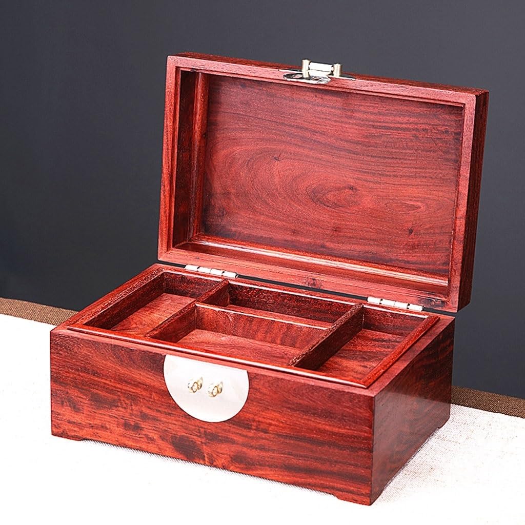Jewelry Boxes Mahogany Jewelry Storage Box Sandalwood Solid Wood Jewelry Box Ornament Box with Lock Jewelry Boxes