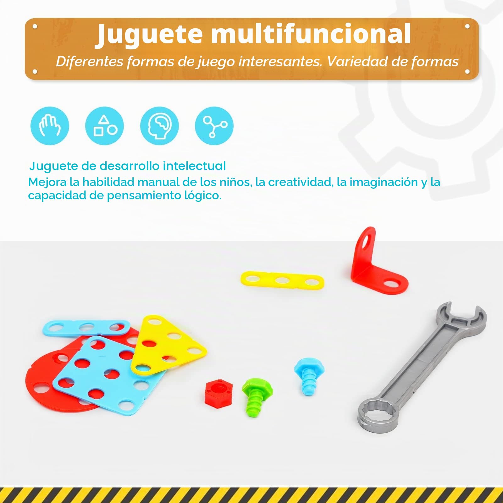 Ark miido Juguetes Niños 3 Años Herramientas Juguete Puzzle 3D Caja de Herramientas, Mosaicos Juegos de Construcción con Taladro Eléctrico, Juegos Educativos Regalos Niños 3 4 5 6 Años, 316 Piezas