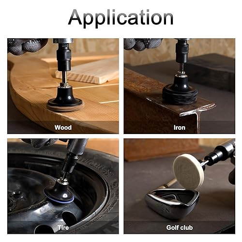 Miniatura 4 de Juego de 60 discos de lijado de 2 pulgadas de cambio rápido con soporte de vástago que se adapta a varias amoladoras, disco de bloqueo de rodillo,