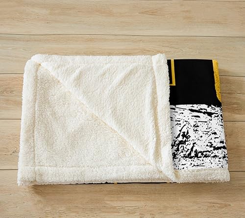 Miniatura 3 de Manfei Manta abstracta moderna geométrica para sofá, manta de cama negra y blanca dorada para niños y niñas, decoración de habitación, manta de