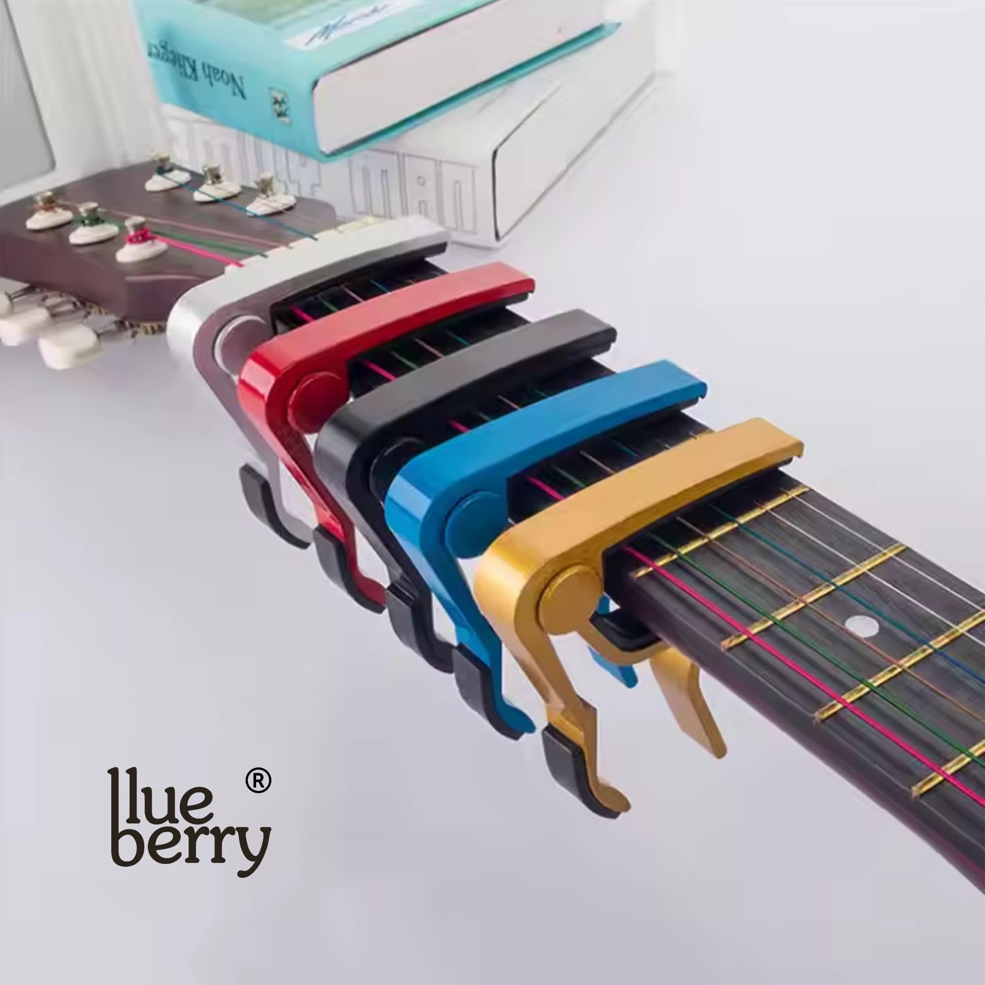 BLUEBERRY, Model 2025, CAPO-30 Guitar Capo for Acoustic and Electric Guitars, Ukulele with 3 Free Picks - Image 6 thumbnail