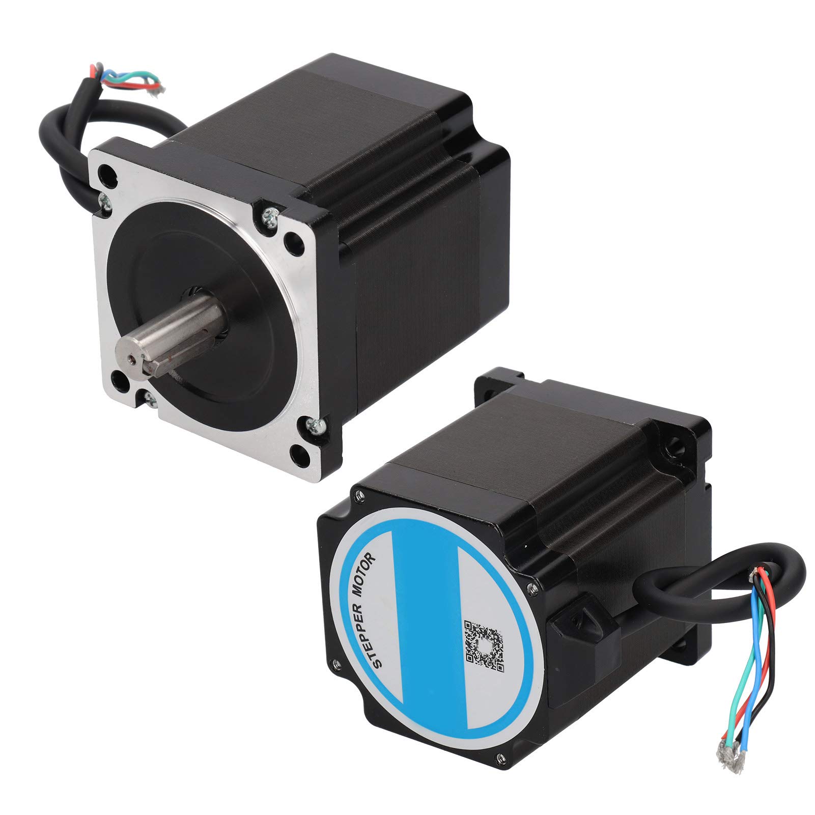 Luocute Motor Paso A Paso NEMA 34, Motor A Bifásico 86, ángulo de de 1,8 Grados, par de Retención de 6,0 N.m, 4,0 A, con Accionamiento Subdividido del Eje de Chavetero