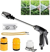 Power Jet High Pressure Gun, High Pressure Nozzle for Garden Hose, Garden Shower, 360° Rotating Nozzle, Adjustable Water Pressure, High Pressure Nozzle for Garden Hoses, Car Washing, Floor Cleaning