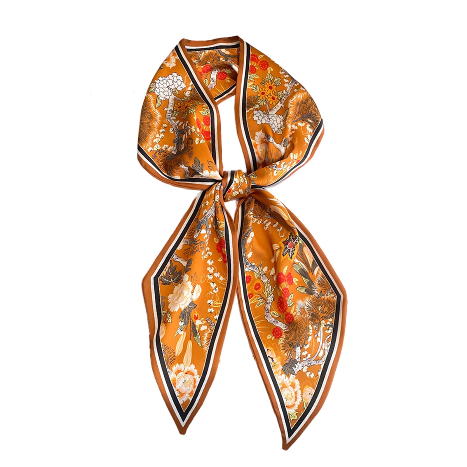Head Hair Scarf for Women,Silky Long Headscarf Purse Bag Scarfs for Handbag Fashion Satin Neck Scarves Accessories