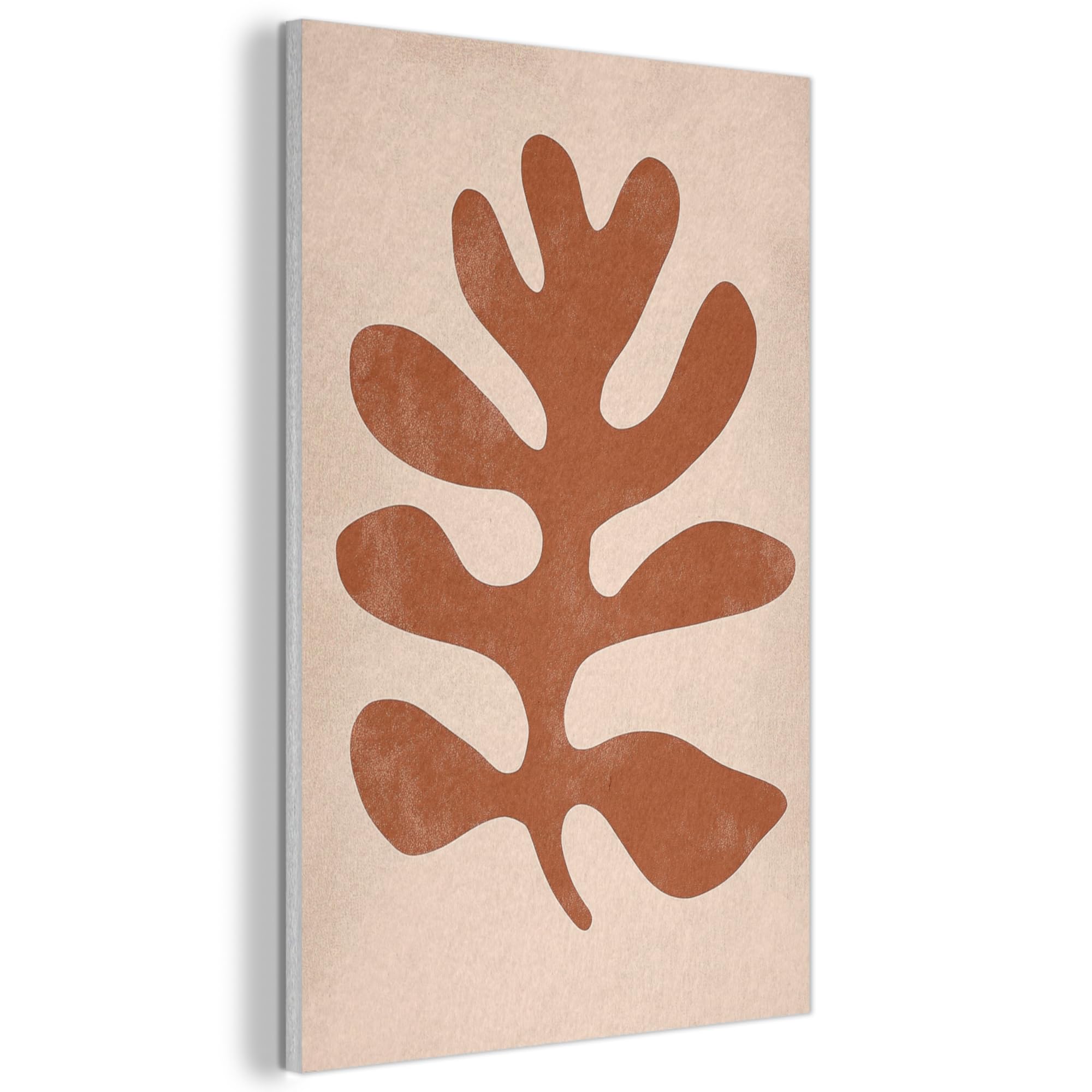 MuchoWow© Felt Panel 60x90 cm Room Style Piece Wallfillers Visual Display Decoration Wall Art Leaf - Abstract - Brown