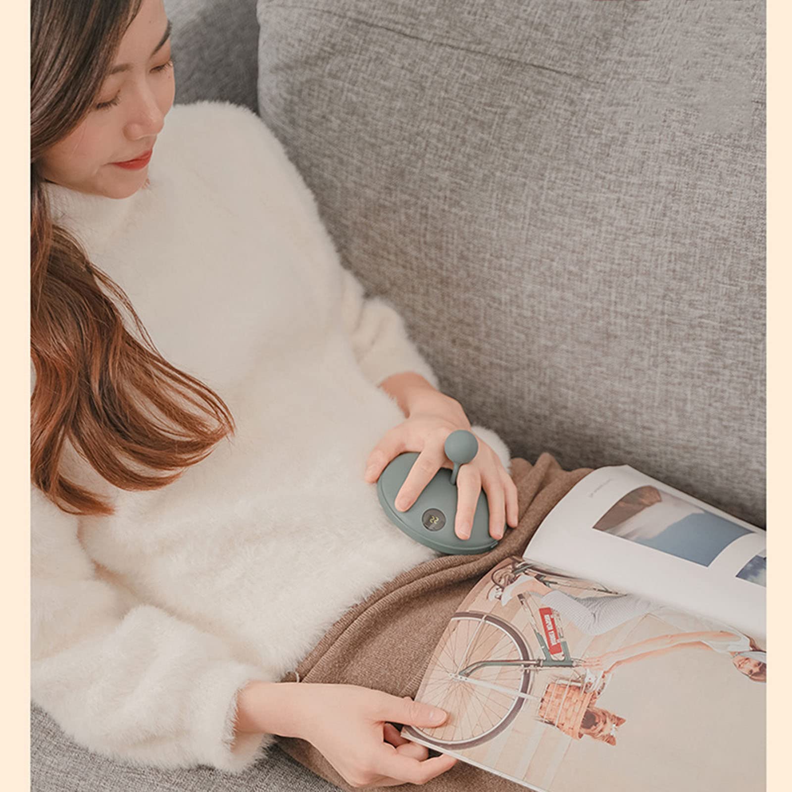 Chauffe-Mains Électrique Portable Chaufferette Main Réutilisable Power Bank Cadeau de Noël d'hiver pour Famille Amis,Rose,5000mAh