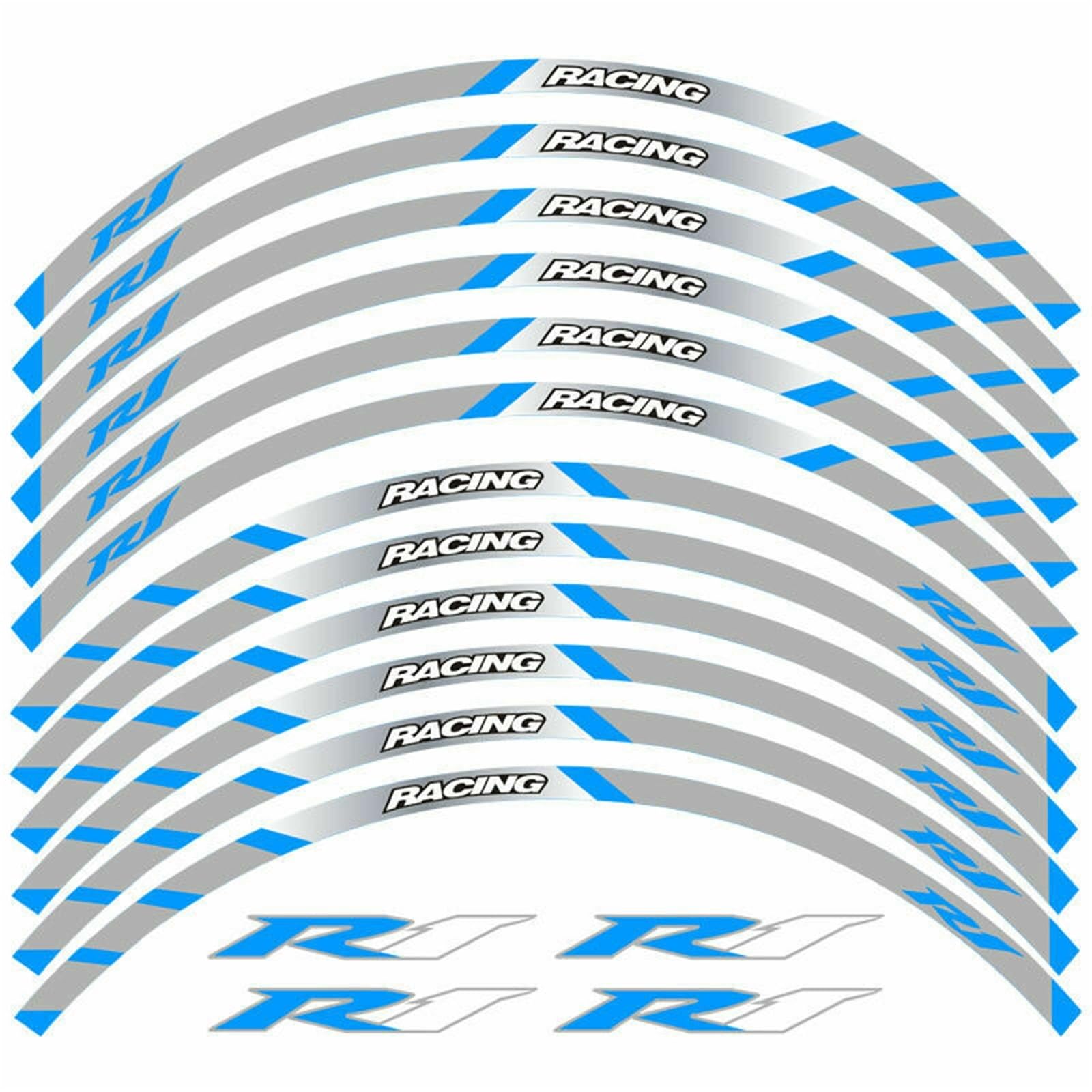 Motorcycle Stickers Decals For Yamaha YZF-R1 YZF R1 17 Inch Rim Wheels Sticker Wheel Decal Decoration