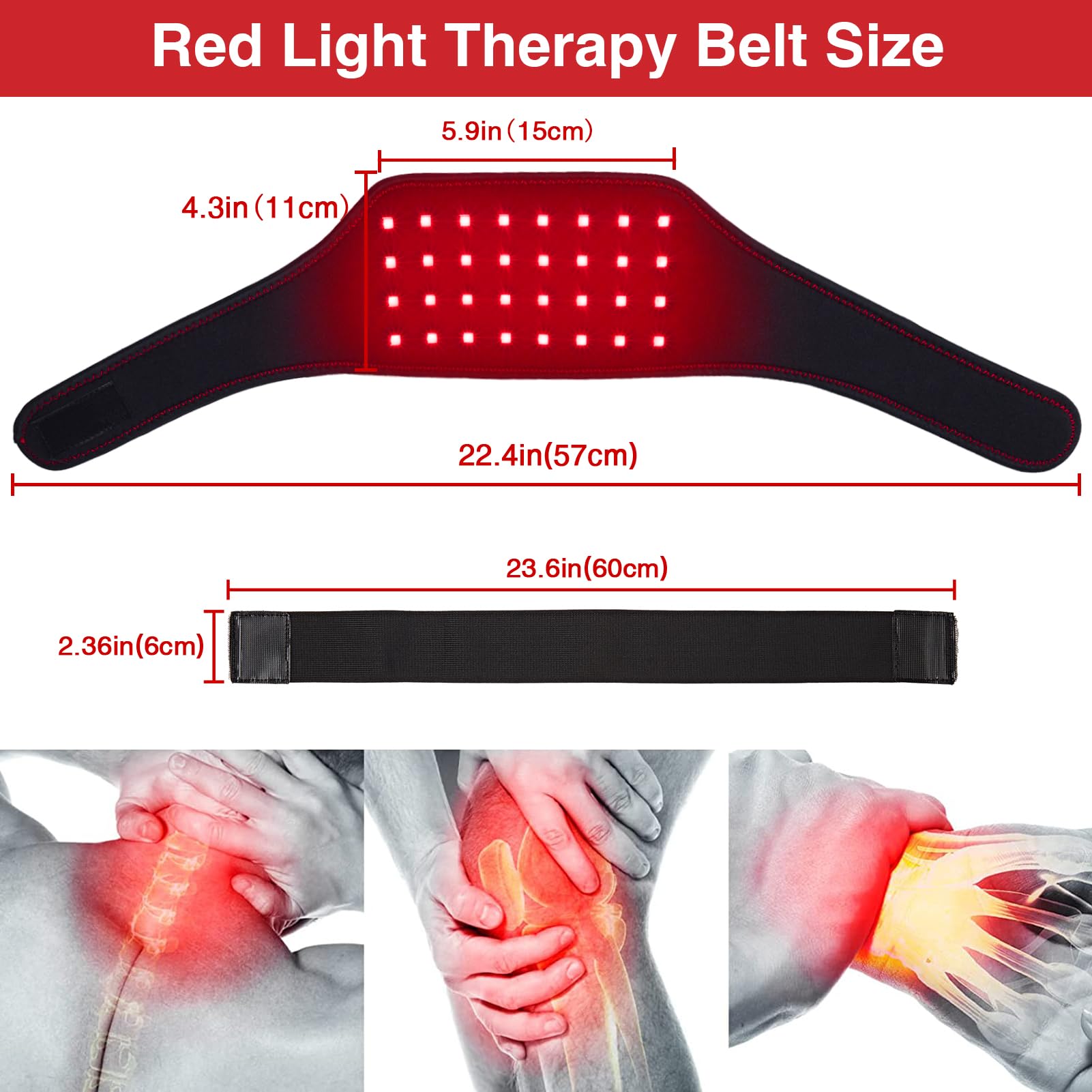 JOBYNA Infrarottherapie & Rotlichttherapie für Nacken, 660nm & 850nm LED Rotlichtlampe Infrarotlampe, Red Light Therapy Einstellbarer Temperatur für Körper, Arm, Handgelenk, Knöchel, Fuß Schmerz
