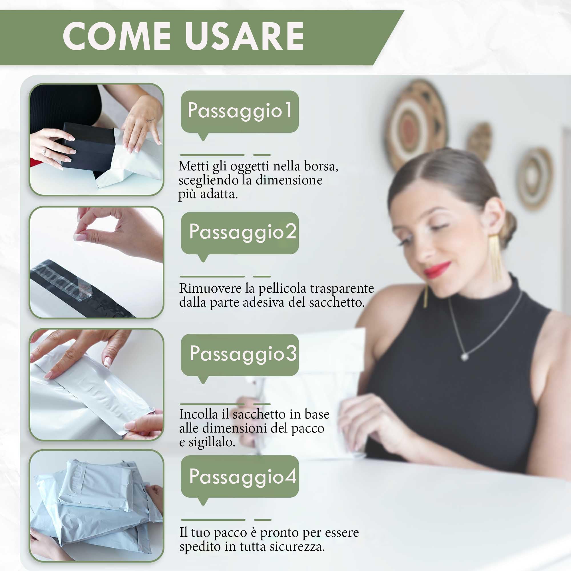 UGIX Buste per Spedizioni Vinted - Sacchetti Spedizione Opaqui Auto-adesivi, Pacchi per Spedizioni Vinted Vestiti, Scarpe,Libri-Resistenti all'Acqua e Strappi- 30Pcs-3 Misure Bianco