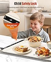 Vista 7 de Alfombrilla extragrande para calentar alimentos con almohadilla resistente al calor, 36 x 15 pulgadas, 6 ajustes de temperatura y 6 ajustes