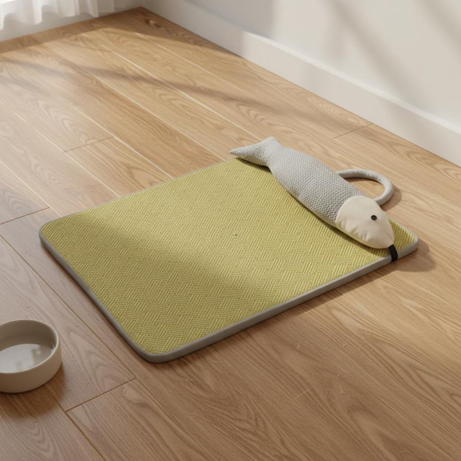 Qianly Cuccia per Raffrescante Tappetino Cane Materassino Cane con Superficie Intrecciata Durevole Lavabile Facile Cura Cuscino, XL 90 72cm, Tappetino Rinfrescante A Forma Di Osso