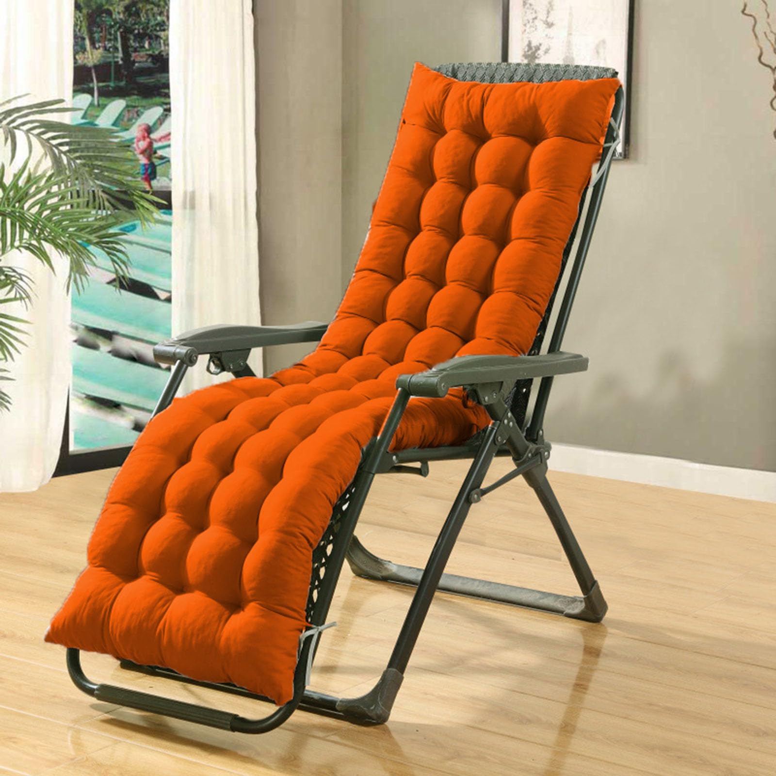 Silla mecedora para exteriores con cojín de patio 160x45 cm de jardín