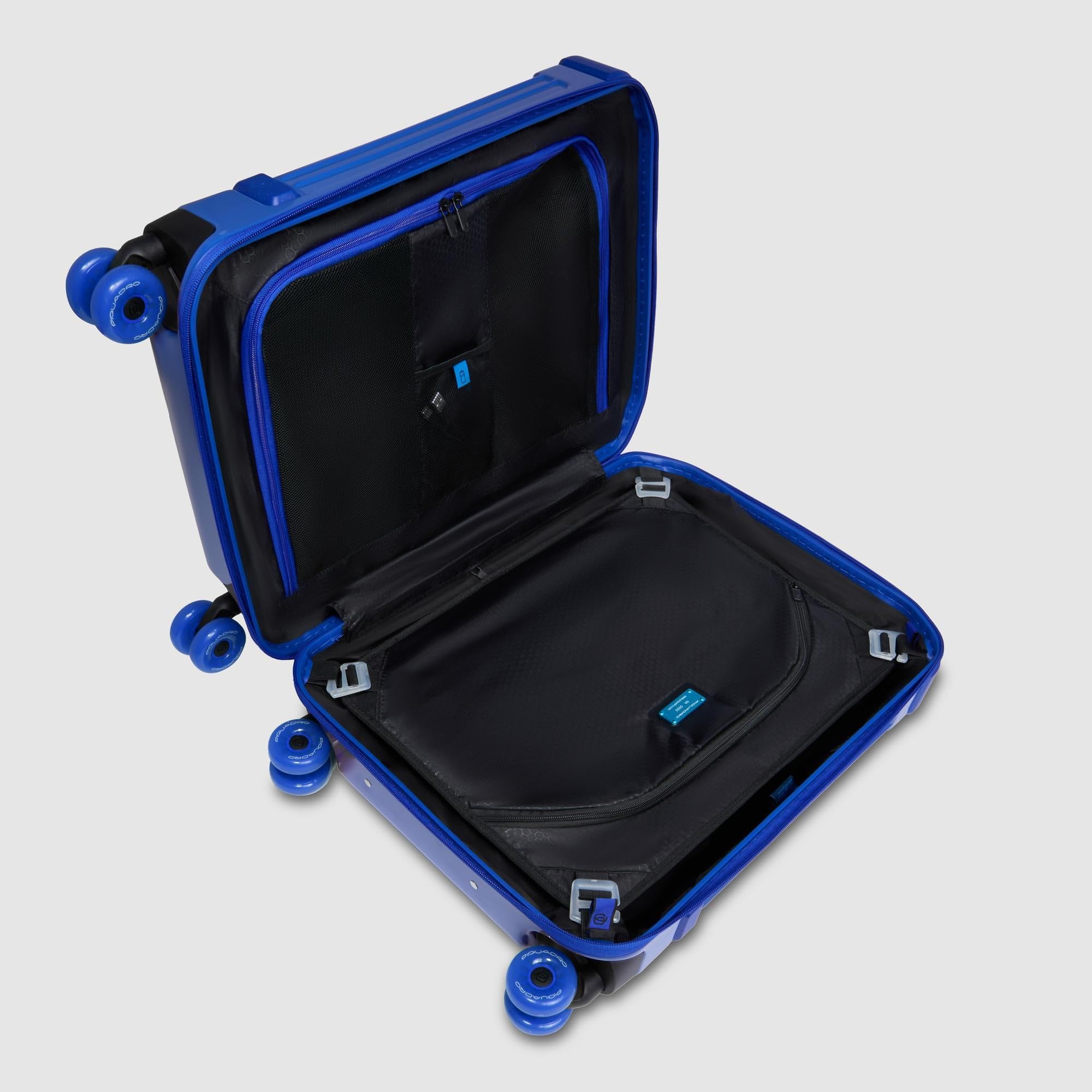 Piquadro – Schlanker 4-Rad-Kabinenwagen – Hochwertiges Polycarbonat – Weiß – Herren