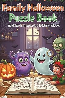 Family Halloween Puzzle Book: Word search, crossword, & sudoku for all ages