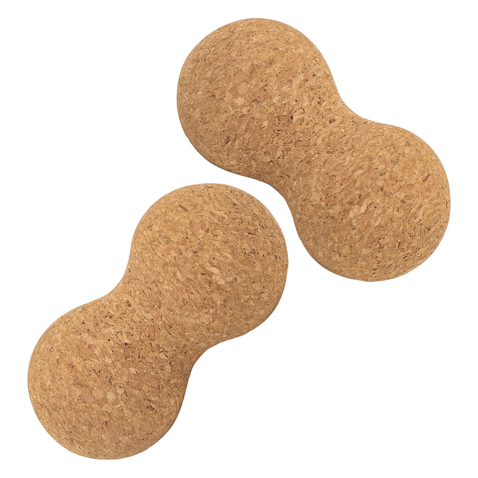 Erdnuss Massageball 2 Stück 6 12cm aus Kork | Tragbare Tiefengewebsmassage für Rücken, Nacken und Fußentspannung, Muskelregeneration, Triggerpunkttherapie
