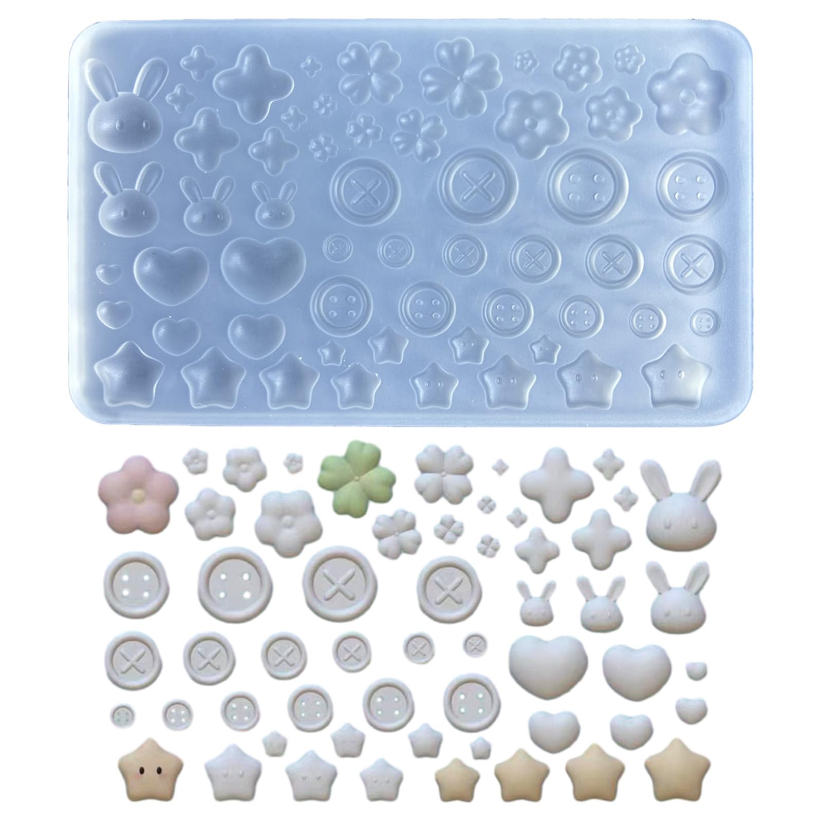 oringnat Silicone Mold Button Accessories Mould Unique Epoxy Resin Jewelry Making Tool for Enthusiasts