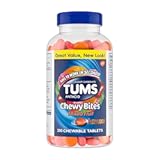 TUMS Chewy Bites Chewable Antacid Tablets for Ultra Strength Heartburn Relief, Great for a Summer BBQ- Mixed Fruit - 200 Count