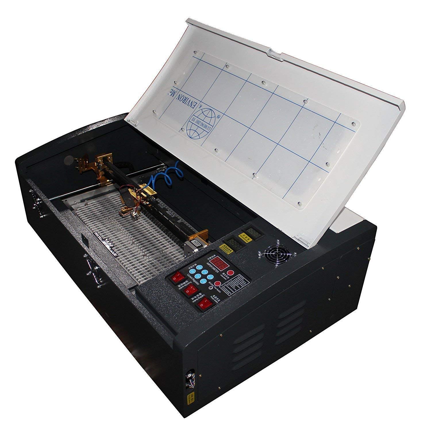 TEN-HIGH 3020 12"x 8" 50W 110V CO2 Crafts Laser Engraving Machine with USB Port, Updated Version