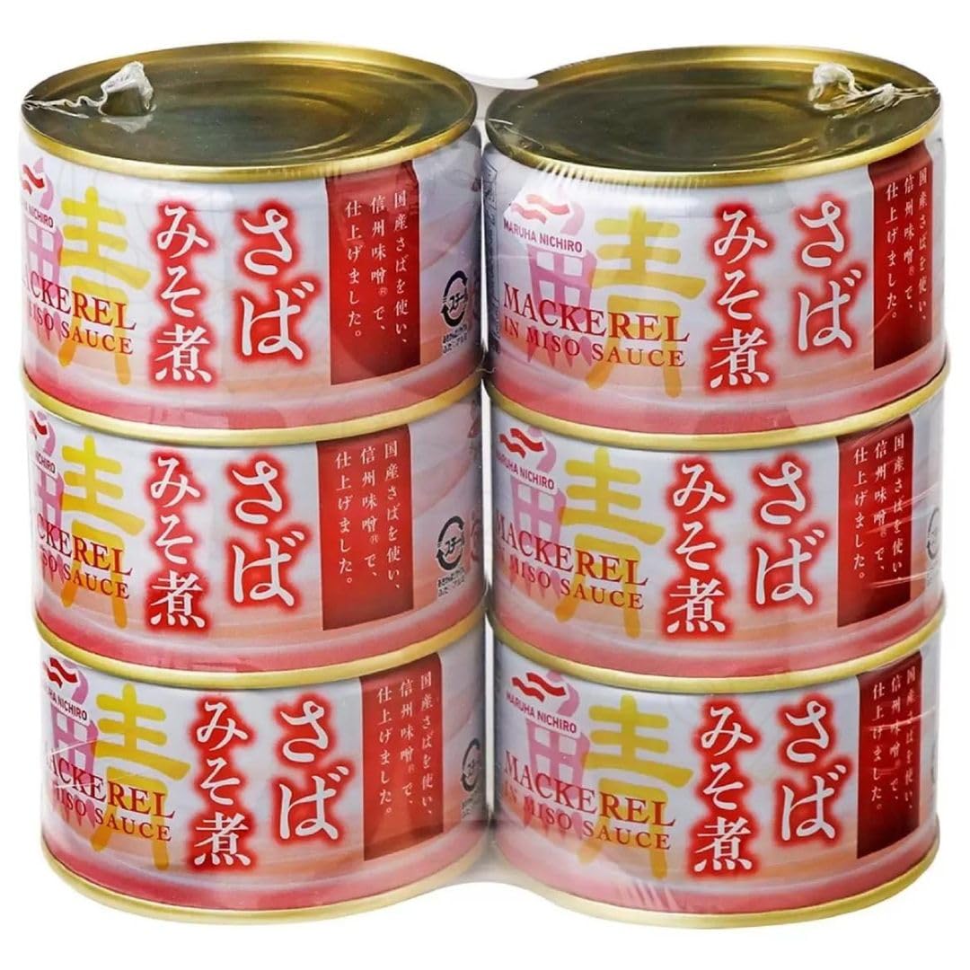 Amazon | マルハニチロ さばみそ煮 200g x 6缶セット ［Happy Delica