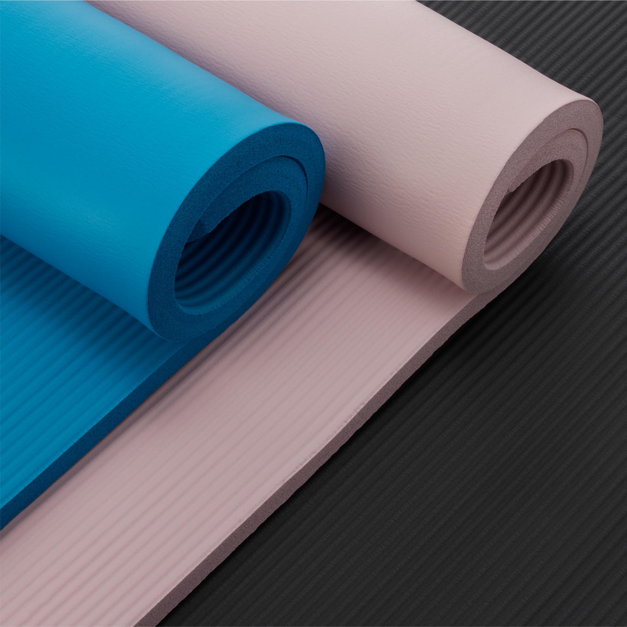 Amazon Basics 1 Inch Extra Thick Workout Exercise Yoga Mat with Carrying Strap