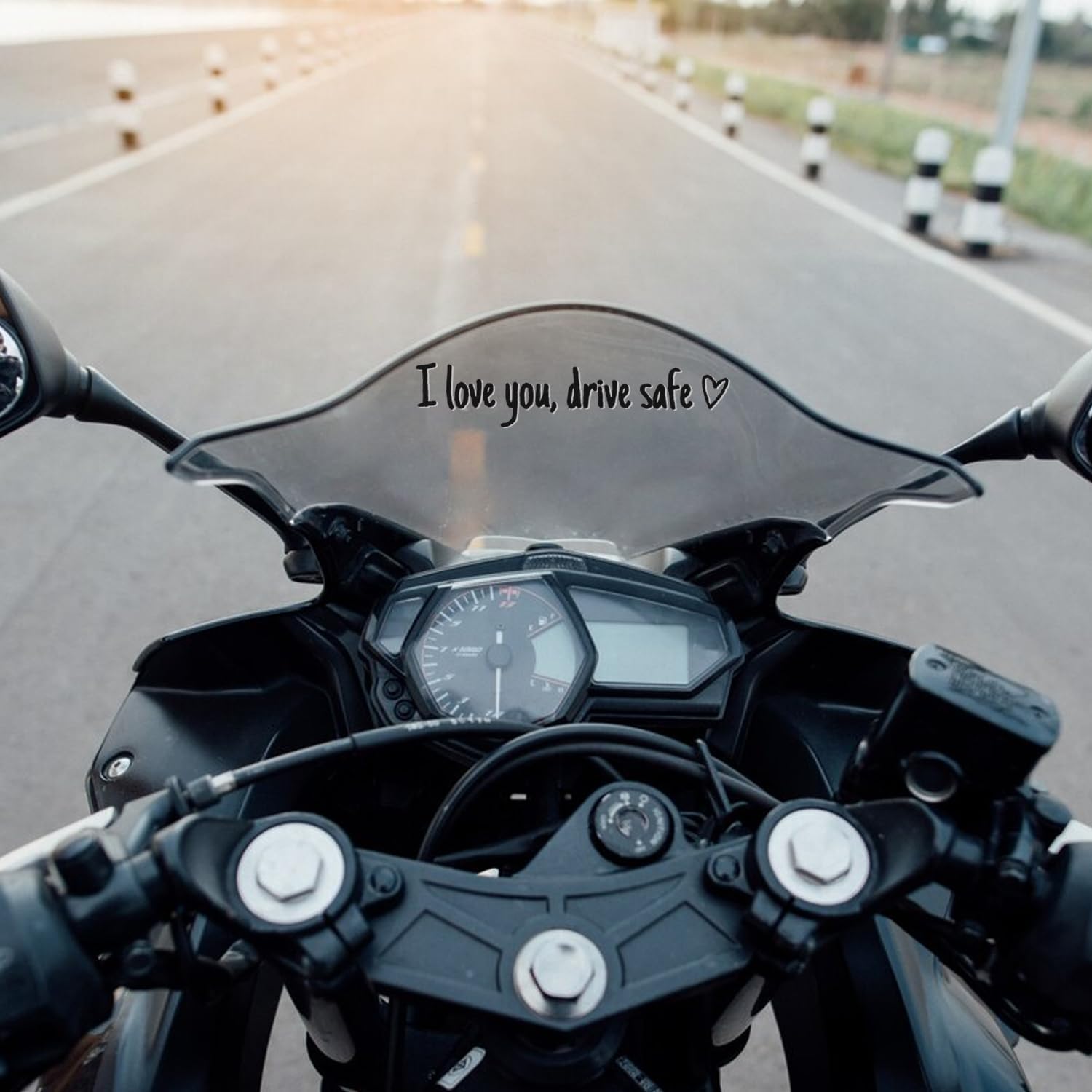 I Love You Drive Safe Mirror Stickers, 3 Pack Cute Car Stickers for Women, Vinyl Car Decal for Rearview Mirror Window Windshield, Funny Car Accessories Valentines Day Gifts for Her, Him (Black) - Image 5