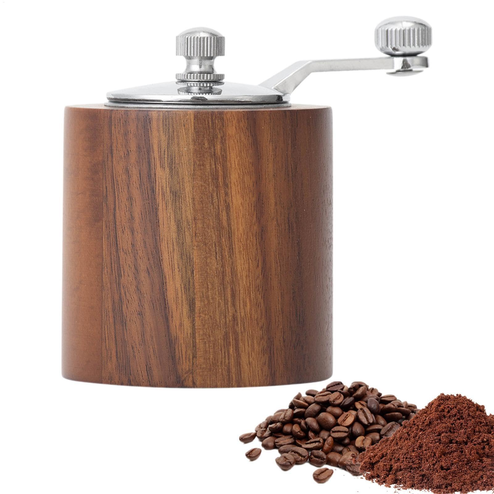 Coffee Grinder Manual - Vintage Crusher for Spices, Manual Grinding Tool | Durable Wood Spices Mill, Portable Grinder, Kitchen Utensils with Adjustable Grind Levels, Crusher Tool for Salt