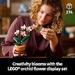 LEGO Botanicals Mini Orchid Building Set - Artificial Orchid, Fake Home Decor, Adults 18 + - Graduation Gift - Home Plant Decorations for Table, Desk, Office - 10343