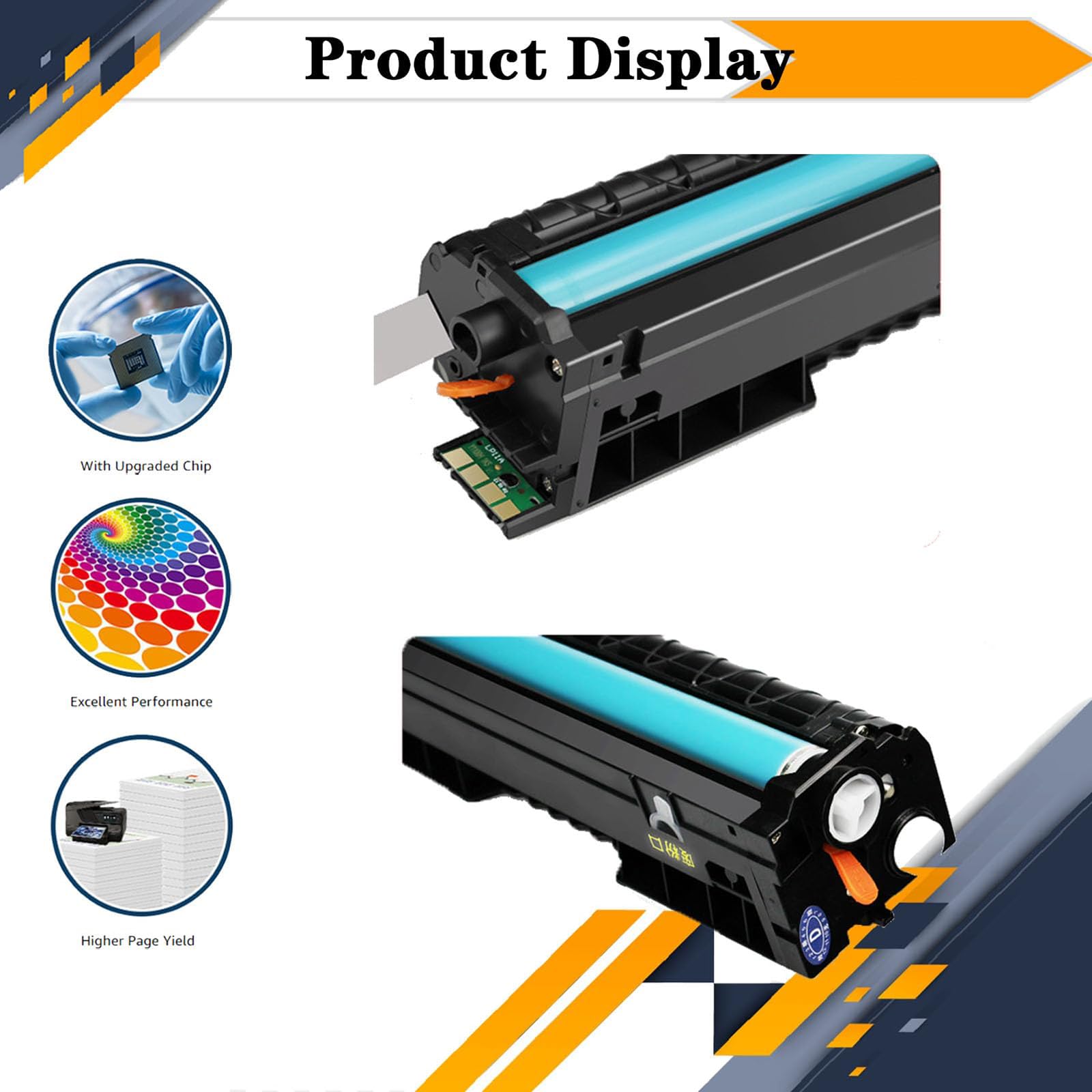 C230 C235 Cartucho de tóner (con chip) para Xerox Reemplazo 006R04391 006R04392 006R04393 006R04394,4500-5500 páginas de tóner de alto rendimiento compatible con Xerox C235DNI/C230DNI Color Paquete