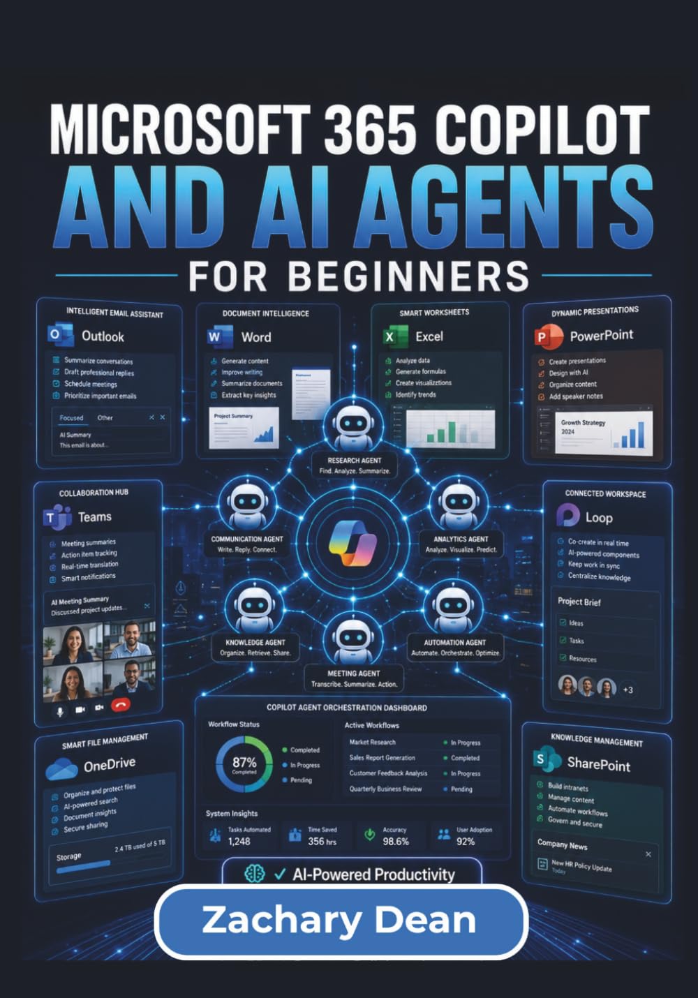 Microsoft 365 Copilot and AI Agents for Beginners: Learn To Use Ai-Powered Assistants across Microsoft Word, Excel, Outlook, and Teams to Simplify ... and Streamline Everyday Workplace Workflows