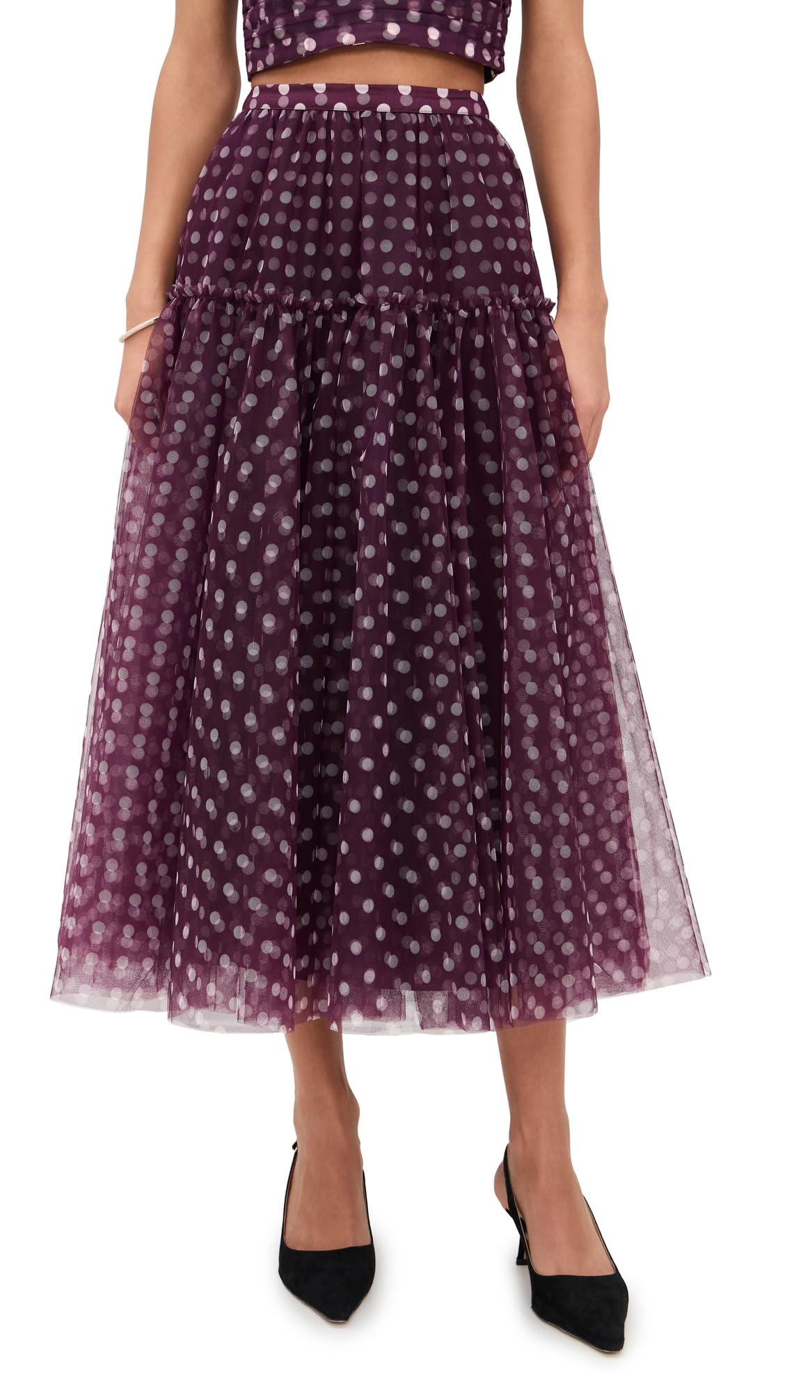 Cinq Sept Womens Camille Polka Dot Selly Skirt