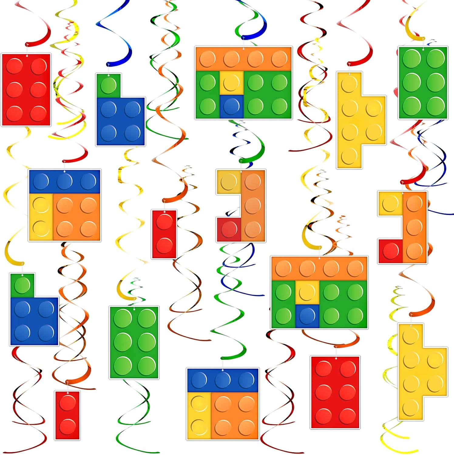 30 Pcs Building Blocks Party Favors Building Blocks Hanging