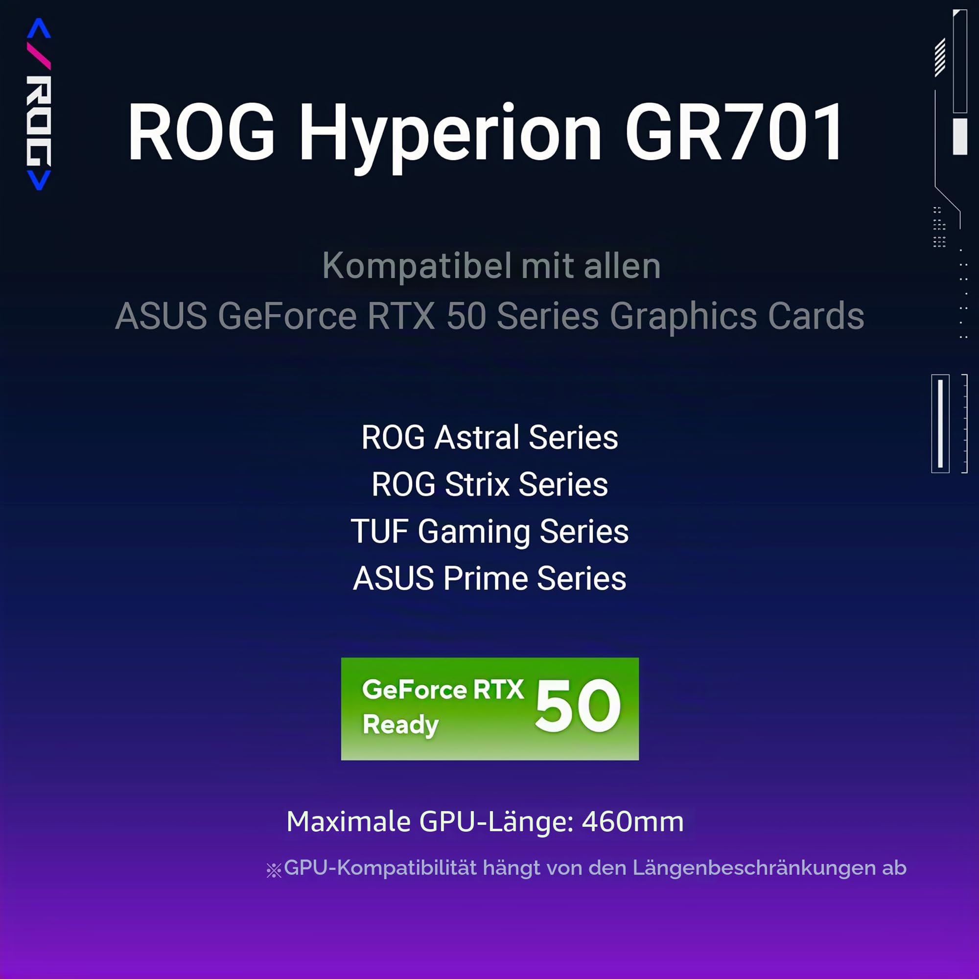 Asus ROG Hyperion GR701 E-ATX RGB Gaming Gehäuse (420 mm Dual-Radiator-Unterstützung – Bild 9