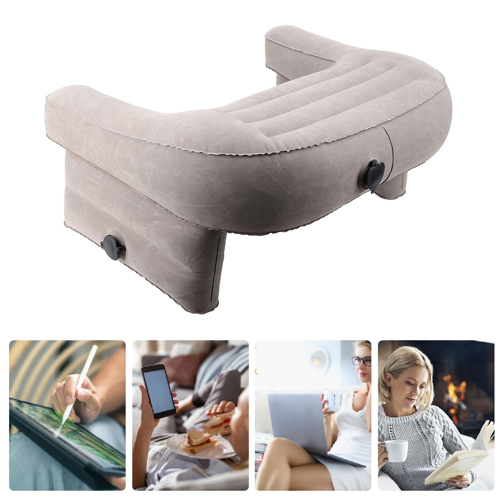 Idocolors Gonflable Oreiller De Caping Oreiller De Plage Rose Oreiller