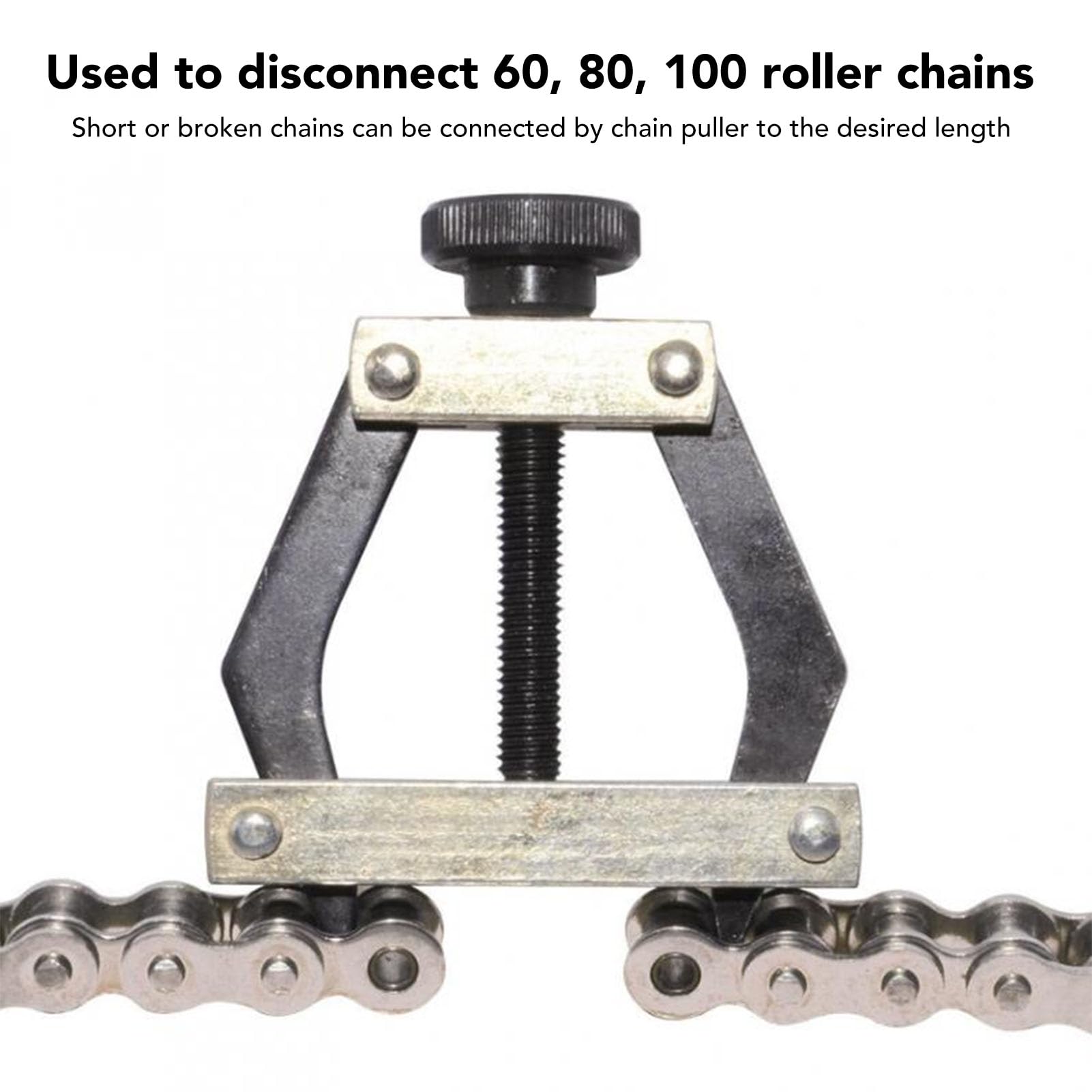 Starkes Metall-Rollenketten-Abzieher-Halterungswerkzeug, Ideal für Rollenkettenhalter, Motorräder, Go-Kart, Motorrad, ATV, Go-Kart-Kettenabzieher, Rollenketten-Reparaturwerkzeug