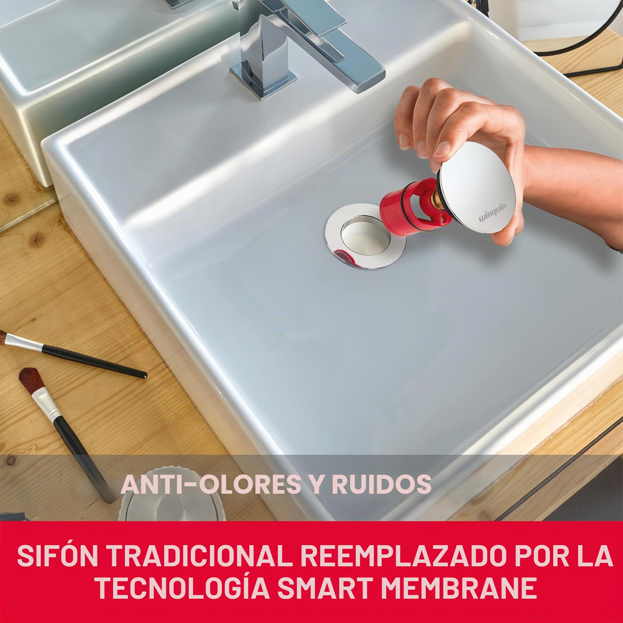 Wirquin 30721530 conjunto completo lavabo XS Pure Quick Clac