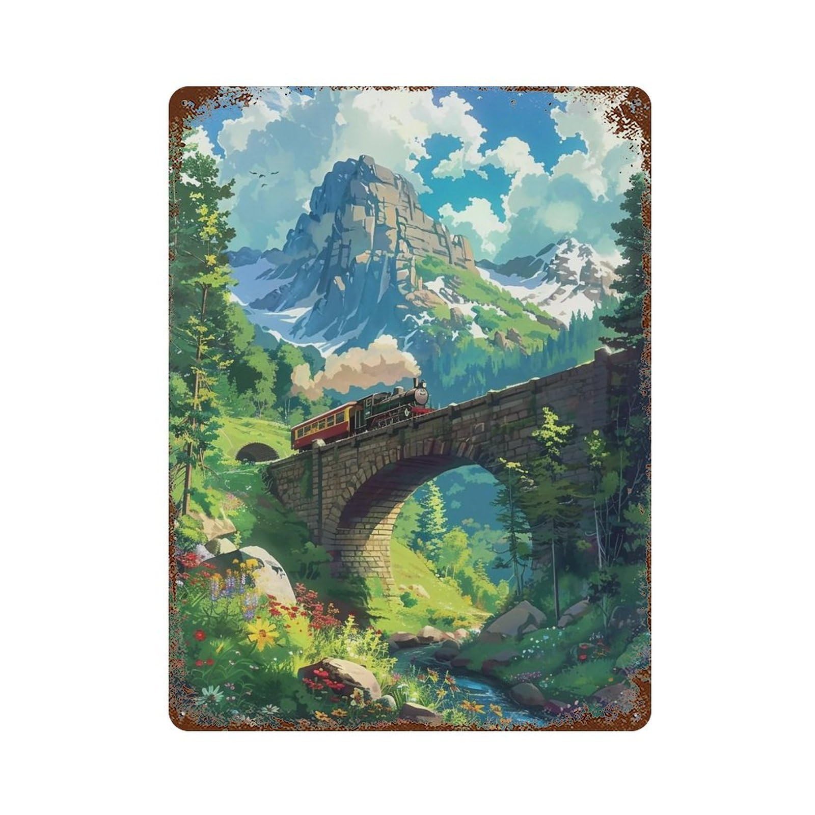 HDURYEYRYY Alpine Steam Journey 01 Wall Retro Iron Vintage Art Metal Tin Sign Poster Modern Home Cofffee Club Art Bar Shop Decor 40x30cm