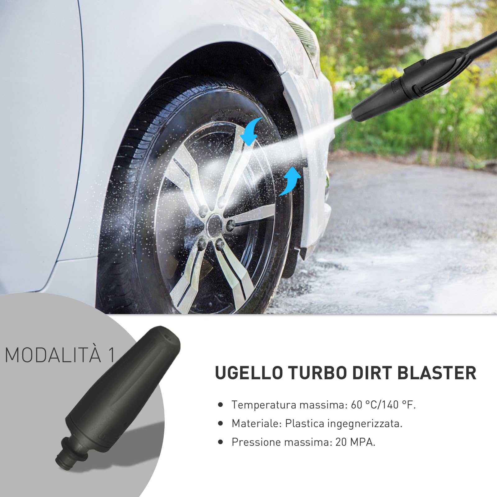 Lancia ad Alta Pressione per Kärcher K2 K3 K4 K5 K6 K7, LeapBeast Regolabile Tubo a Getto Ugello a Spruzzo Kit di Ricambio per Lancia per Idropulitrice con Ugello, Accessori per la Pulizia di Auto