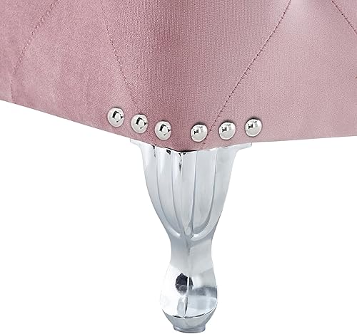 Miniatura 8 de DRM'SCUUM Juego de banco otomano de almacenamiento grande de terciopelo, taburetes para sala de estar, dormitorio, con 2 otomanas tapizadas, color