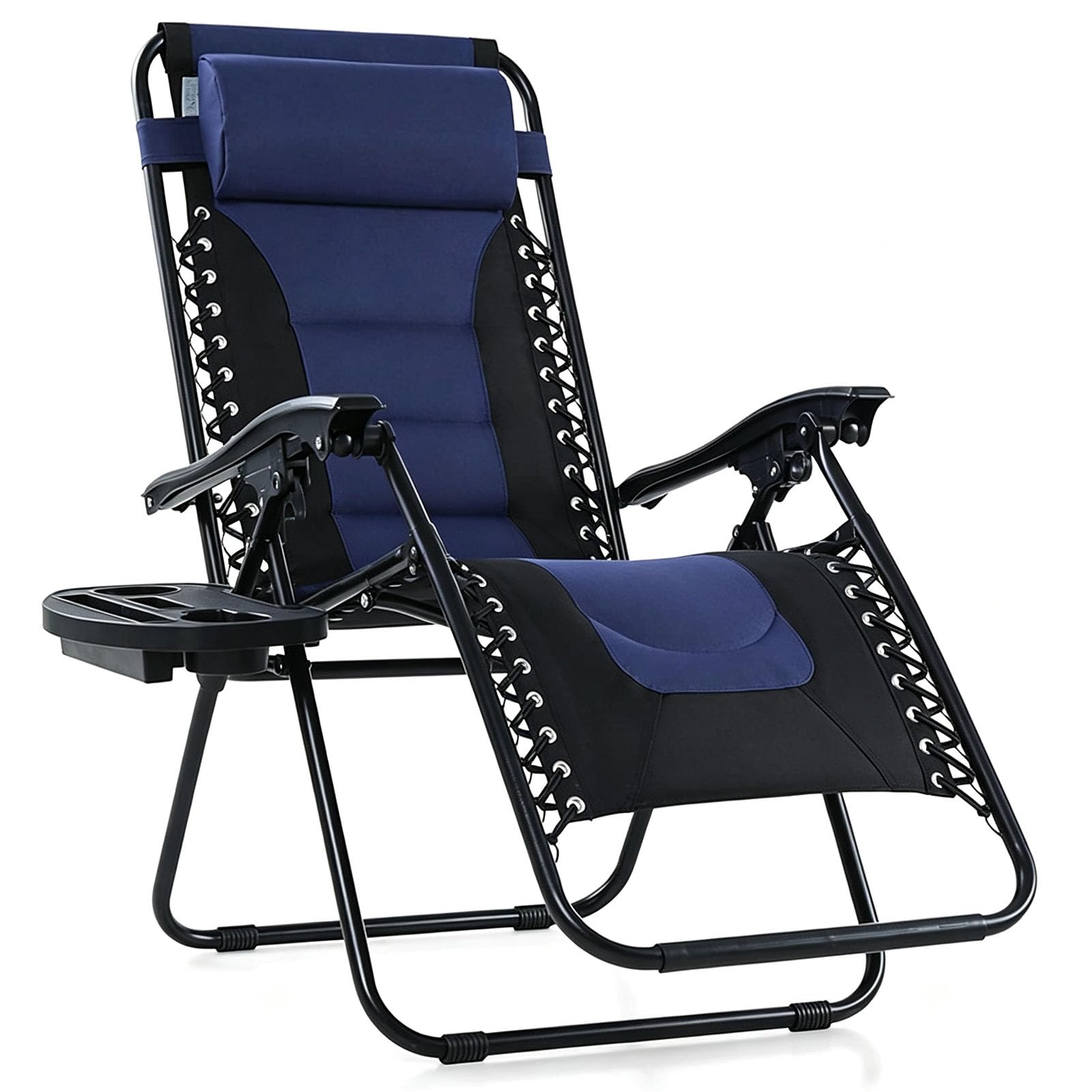 Tumbona Plegable para Exterior Plegables y Portátiles | Tumbonas de Jardín Gravedad Cero Sillas Reclinables o Hamacas para Playa, Terraza y Camping con Portavasos, Ligeras y Cómodas