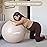 BABYGO Birthing Ball - Pregnancy Yoga Labor & Exercise Ball & Book Set Trimester Targeting, Maternity Physio, Birth & Recovery Plan Included Anti Burst Eco Friendly (Oatmeal, 65cm)