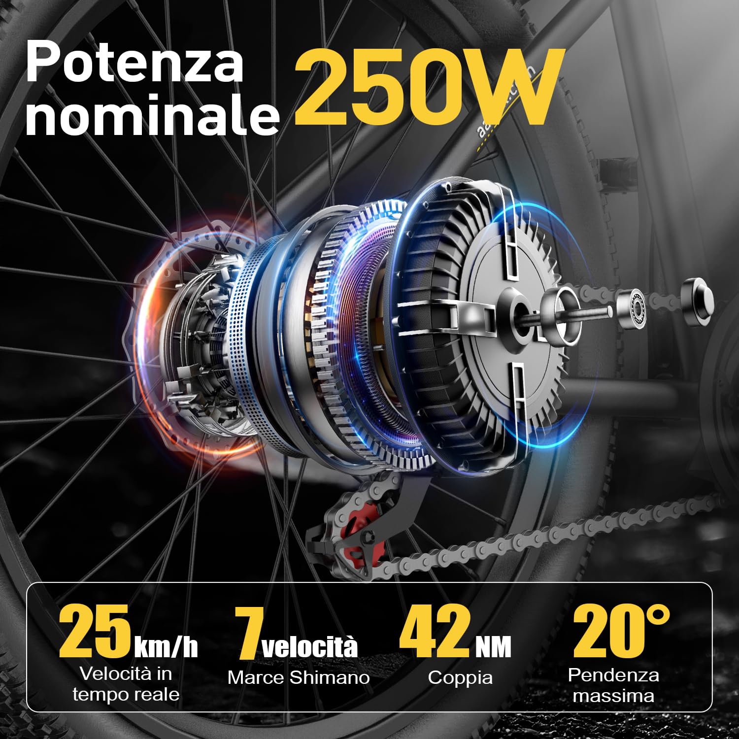 E Bike Herren mit 36V 10Ah Batterie, 7-Gang Getriebe mit LCD-Display, 250W Motor & 25km/h, 80km Langstrecke, 24/26 Zoll Pendler Elektrofahrrad für Erwachsene (26 Zoll GT300 Black)