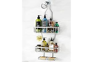 Spacious Shower Caddy: Essential Bathroom Organizer for Your Tall Showerhead