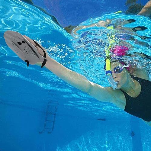 Miniatura 6 de Raquetas de natación de contorno de mano, paletas de entrenamiento de natación con correas ajustables, paletas de mano de natación para mujeres y
