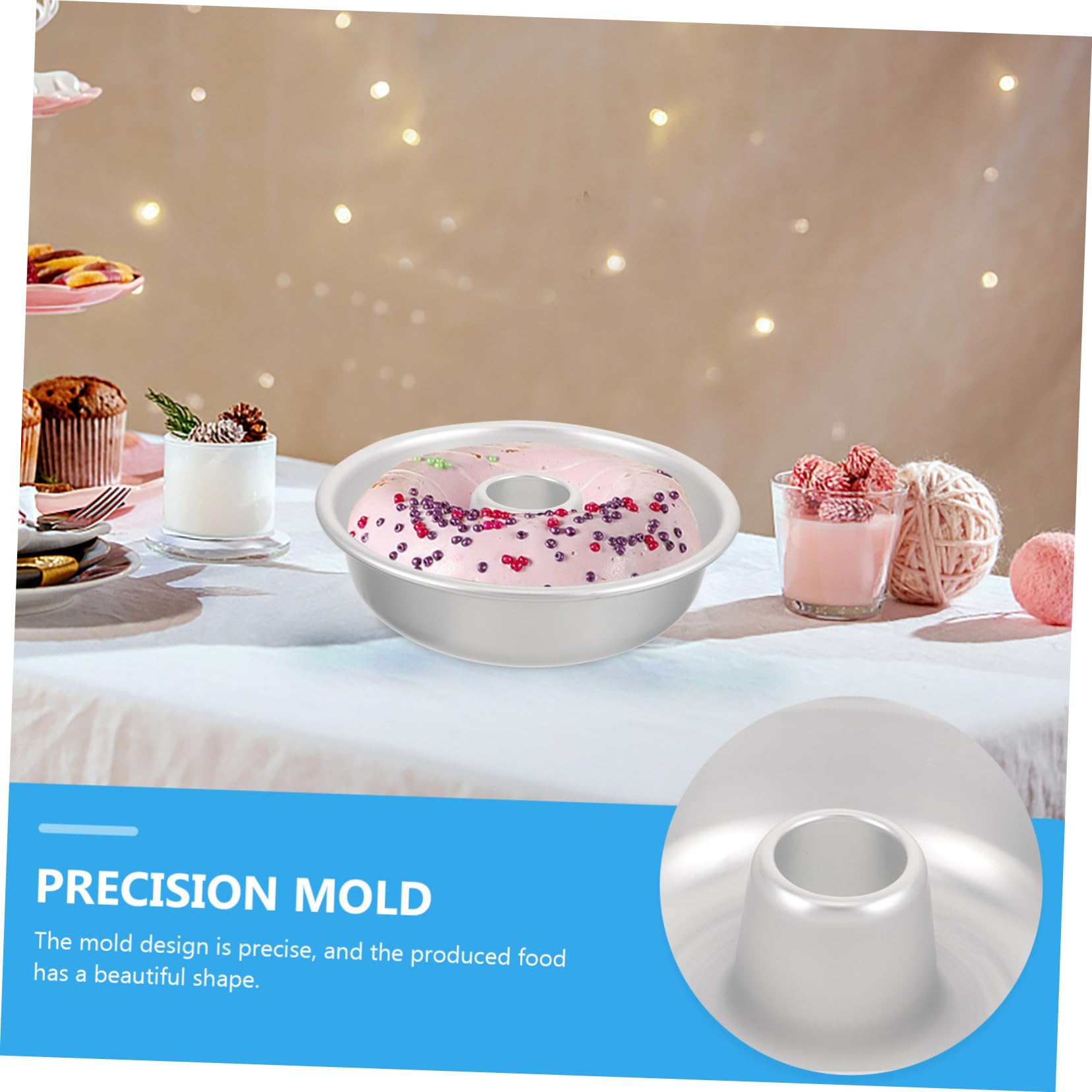 TOYANDONA Moule à Pâtisserie en Alliage D'aluminium pour Donuts Creux, Résistant Four, Facile à Nettoyer, pour Boulangeries et Pâtisseries Professionnelles