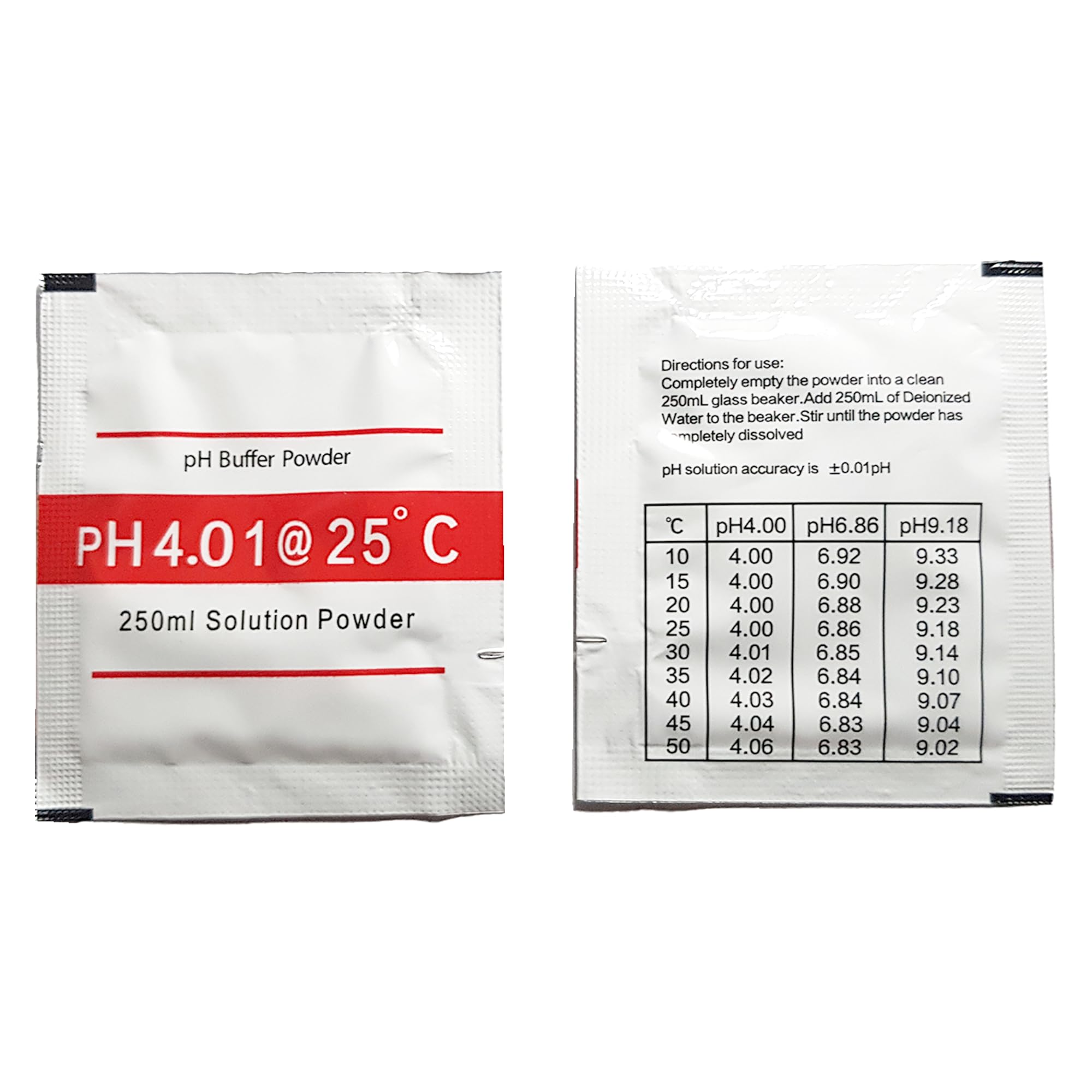 15 x proszek kalibracyjny + paski pH | miernik pH 4,00 | 6,86 | 9,18, proszek kalibracyjny pH, kalibracja roztworu buforowego pH dla dokładnych wyników, 5 zestawów po 3 roztwory
