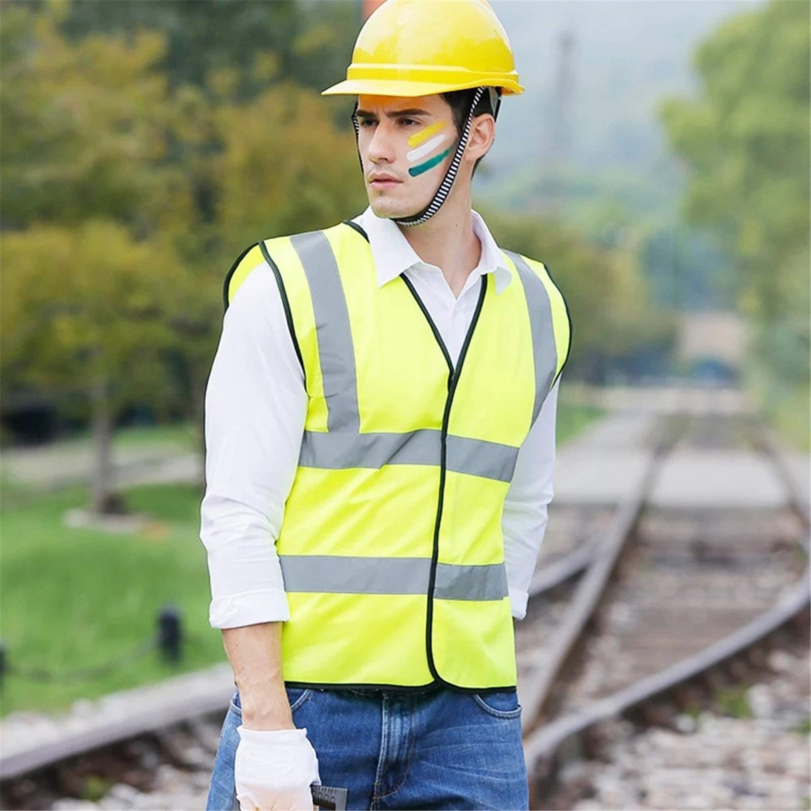 Gilets de Sécurité Haute visibilité des vêtements de travail unisex pour les Travaux de Construction en Extérieur