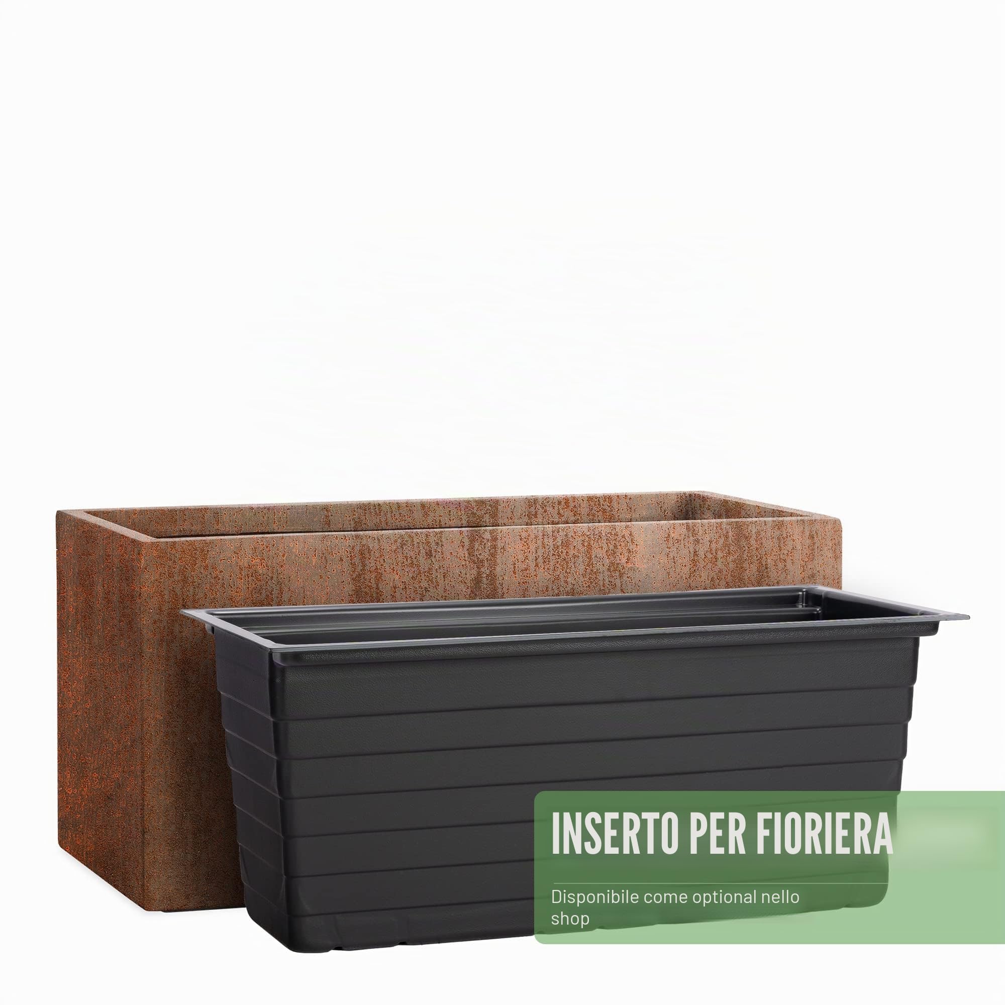 Pflanzwerk® Fioriera Vaso per fiori Portavaso TUB Ruggine Marrone 40x80x40cm *Resistente al gelo* *Protezione UV* *Europea di qualità*