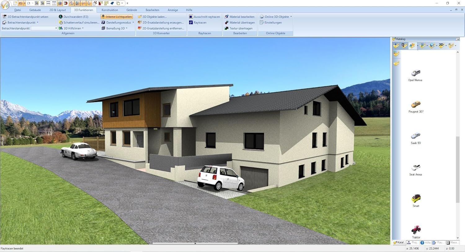 3D CAD 14 Architecture 2D / 3D Architektur für Hausplaner, Grundrisse, Wohnungen für Windows 11, 10, 8., 7
