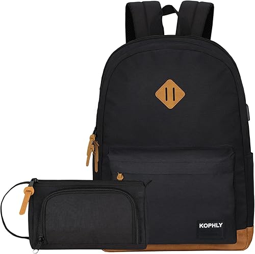 KOPHLY Mochila grande para portátil de mano para viajes, Set negro, Mochilas Daypack